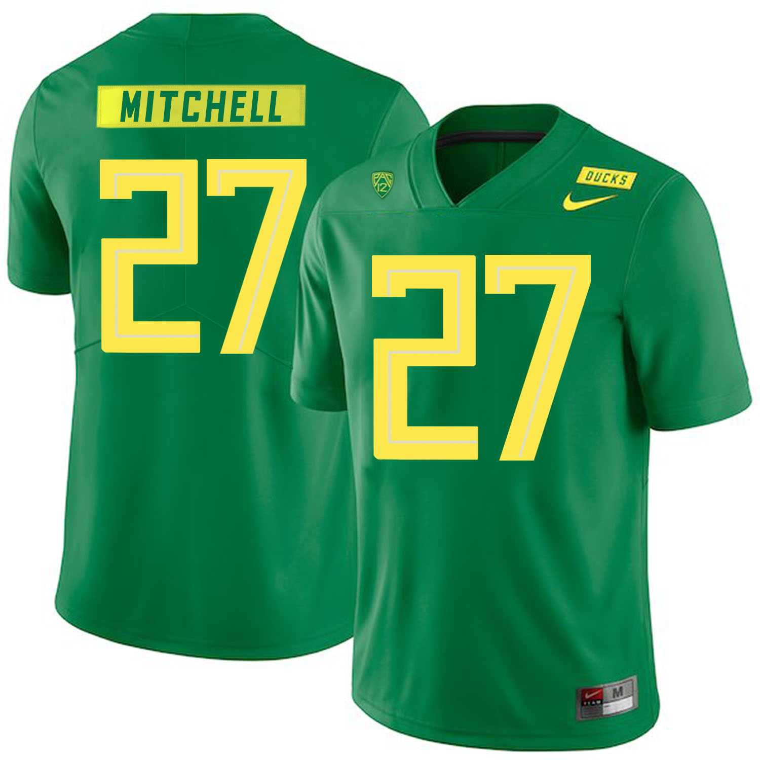 Oregon Ducks #27 Terrance Mitchell Apple Green Nike College Football Jersey